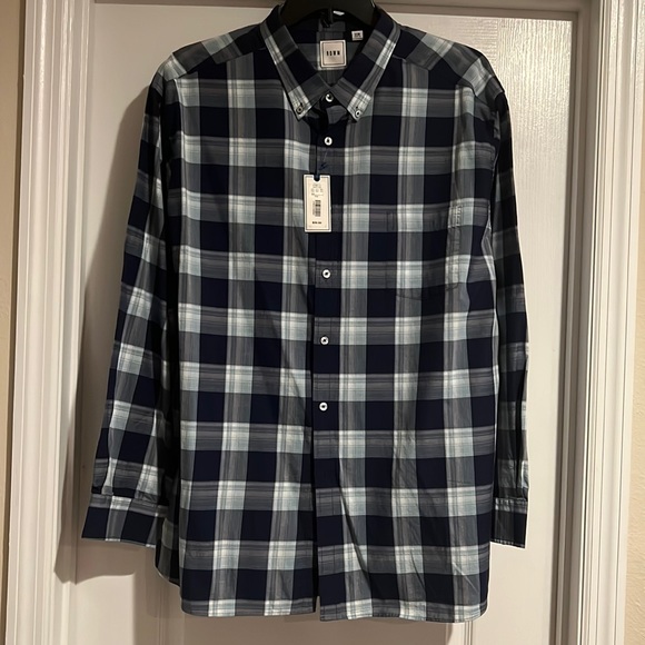 ROWM Other - ROWM Light blue dark Blue plaid button down shirt. 3XB. Brand new with tags.